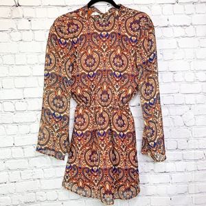 Cupcakes and Cashmere Longsleeve Printed Dress XS